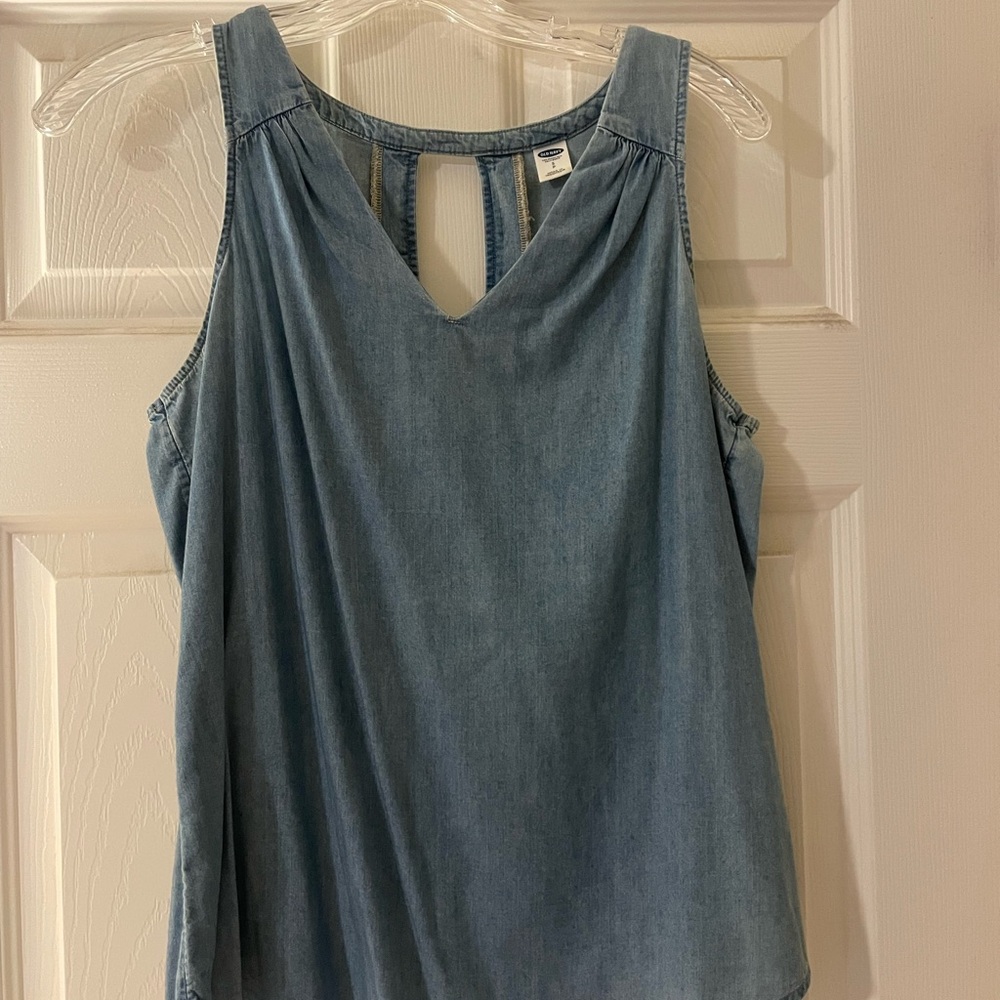 Old Navy Light Blue Denim Tank Top